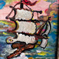 Serg Graff Original “Eldoria” Ship Painting | Gold Ornate Frame | Nautical