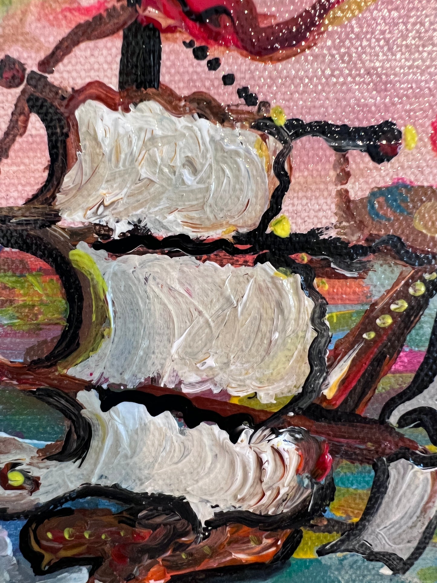 Serg Graff Original “Eldoria” Ship Painting | Gold Ornate Frame | Nautical