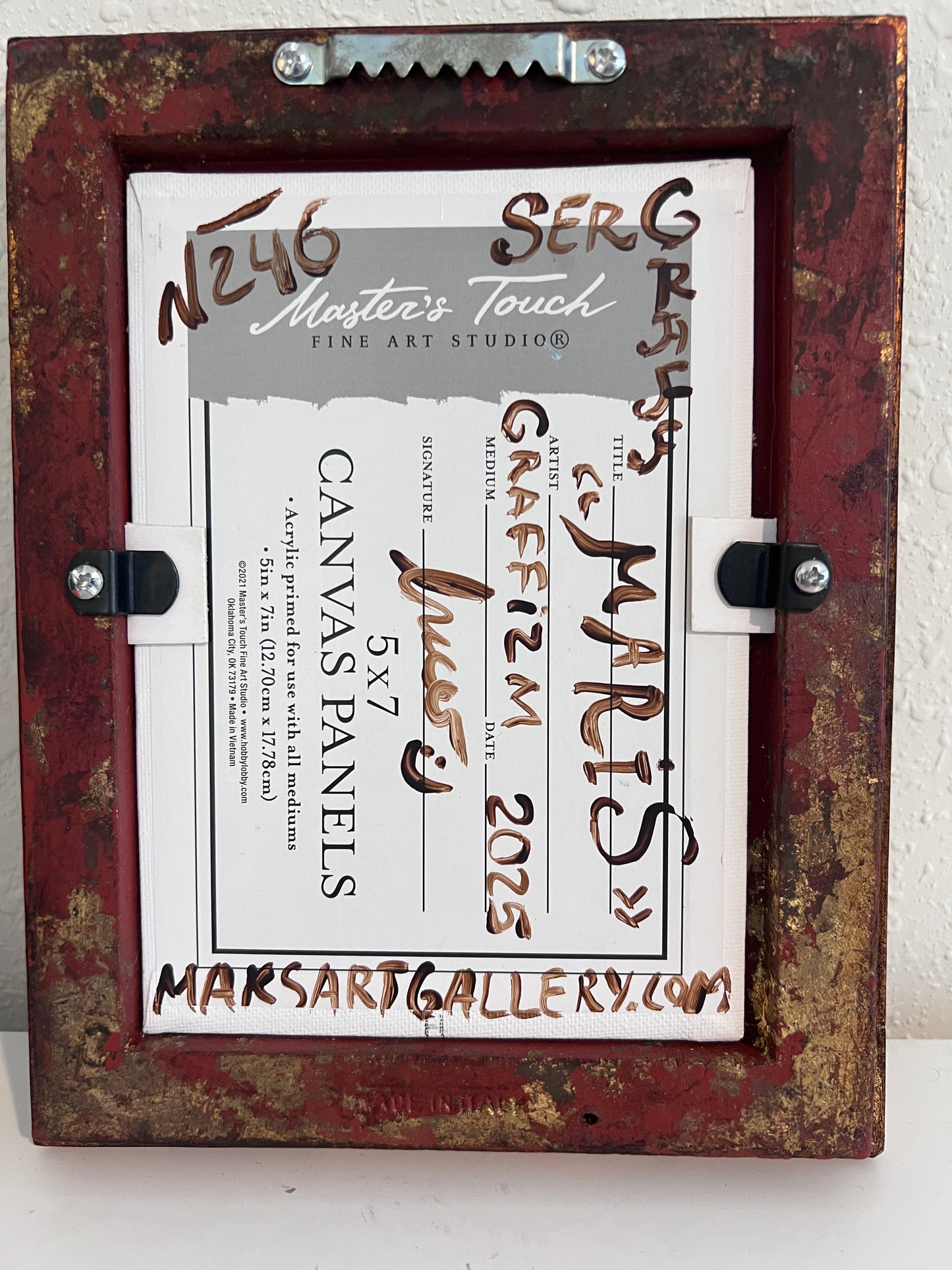 Serg Graff Original “Maris” Ship Painting | Gold Ornate Frame | Nautical