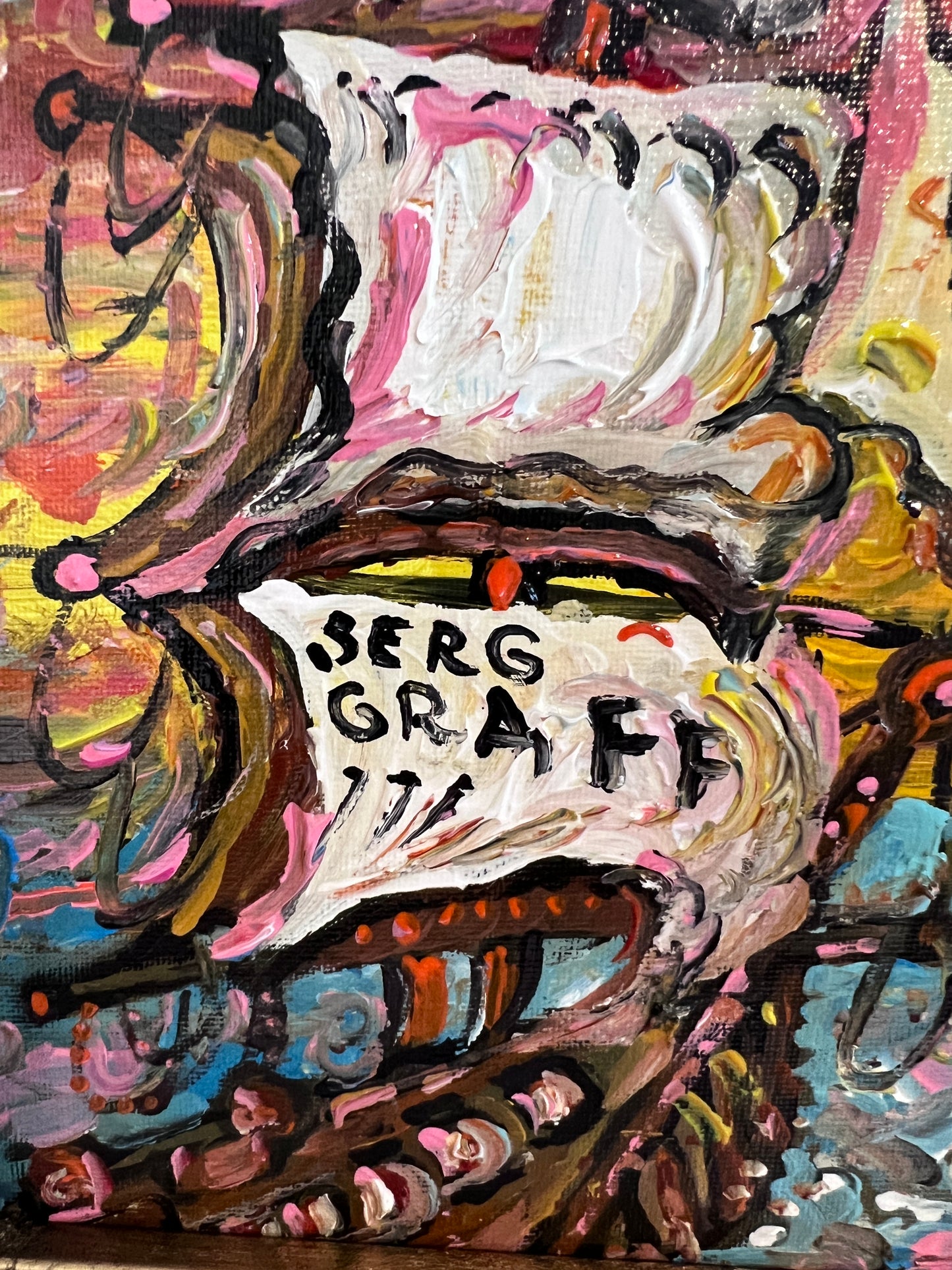 Serg Graff Original “Solaria” Ship Painting | Gold Ornate Frame | Nautical