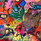 Serg Graff Lovers Original Abstract Painting, Colorful Contemporary Pop Art