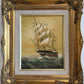 Baill Tall Ship Oil Painting Sailing Ship Seascape, Maritime Nautical Wall Art