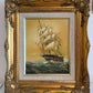 Baill Tall Ship Oil Painting Sailing Ship Seascape, Maritime Nautical Wall Art