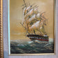 Baill Tall Ship Oil Painting Sailing Ship Seascape, Maritime Nautical Wall Art