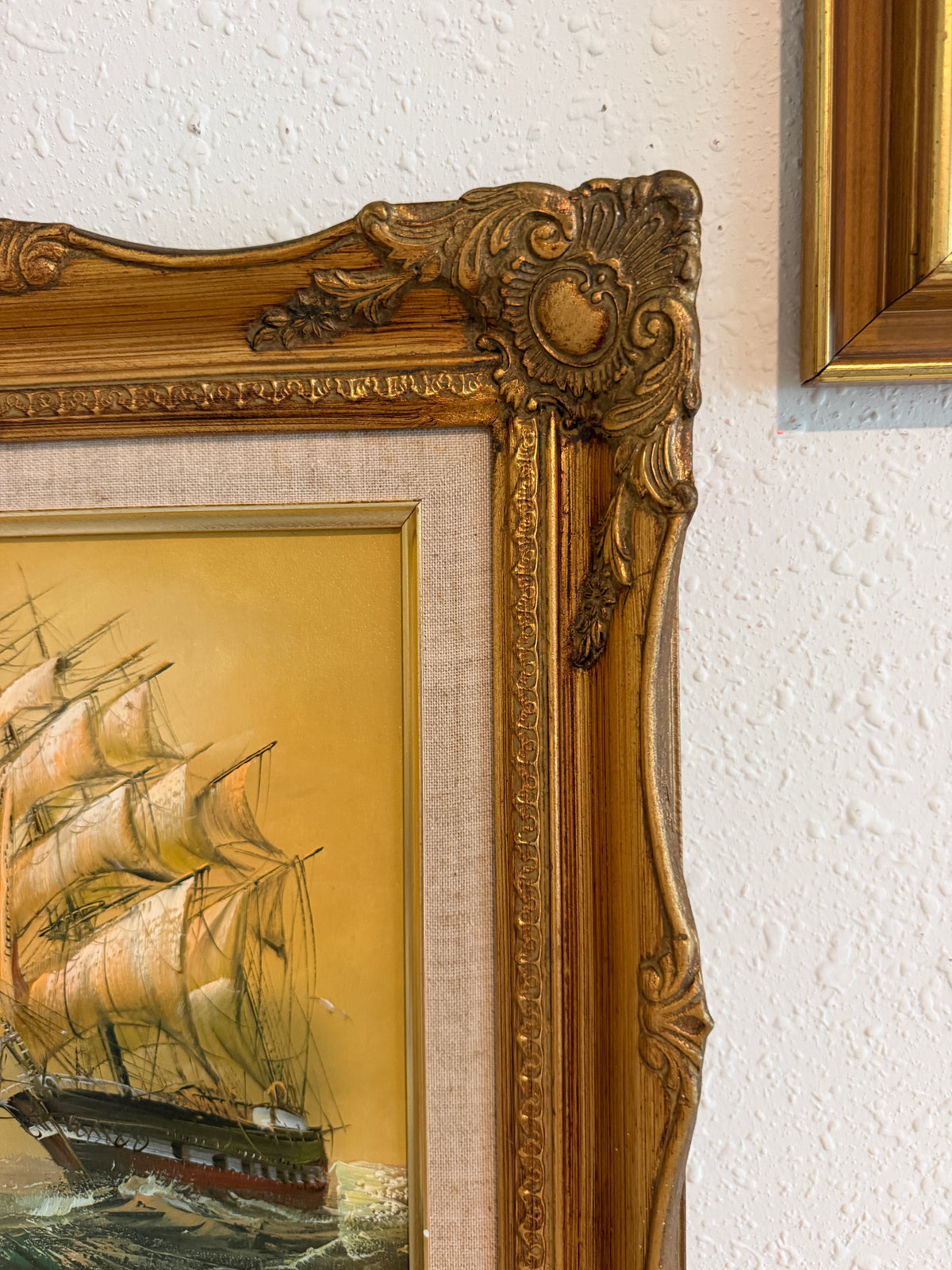 Baill Tall Ship Oil Painting Sailing Ship Seascape, Maritime Nautical Wall Art