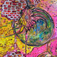 Abstract Acrylic/mixed media Painting on Canvas "Donut" by Serg Graff with COA