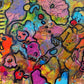 Serg Graff "Juggling Clown Original Abstract Painting Colorful Contemporary Art