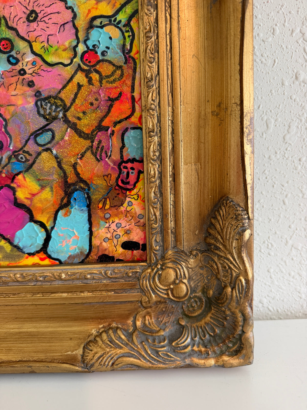 Serg Graff "Juggling Clown Original Abstract Painting Colorful Contemporary Art