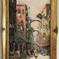 Antonio De Vity (1901-1993) Oil Painting Italian Street Market Scene Cityscape