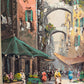 Antonio De Vity (1901-1993) Oil Painting Italian Street Market Scene Cityscape