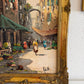 Antonio De Vity (1901-1993) Oil Painting Italian Street Market Scene Cityscape