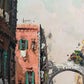 Antonio De Vity (1901-1993) Oil Painting Italian Street Market Scene Cityscape