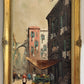 Antonio De Vity (1901-1993) Oil Painting Italian Street Market Scene Cityscape 774
