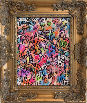 Original Abstract Painting Serg Graff "Fallen Angel" Surreal Fantasy, COA