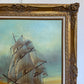 Preston Willis Signed Original Oil Painting Tall Ship Seascape Framed Maritime
