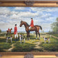 M. Aarinon Original Oil Painting, English Fox Hunt Scene, Horses & Hounds