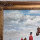 M. Aarinon Original Oil Painting, English Fox Hunt Scene, Horses & Hounds