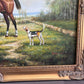M. Aarinon Original Oil Painting, English Fox Hunt Scene, Horses & Hounds
