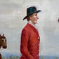 M. Aarinon Original Oil Painting, English Fox Hunt Scene, Horses & Hounds