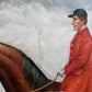 M. Aarinon Original Oil Painting, English Fox Hunt Scene, Horses & Hounds