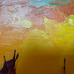Vintage Chinese Junk Boats Sunset Oil Painting Signed Young Asian Seascape Frame