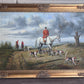 M. Aarinon Original Oil Painting, English Fox Hunt Scene, Horses & Hounds