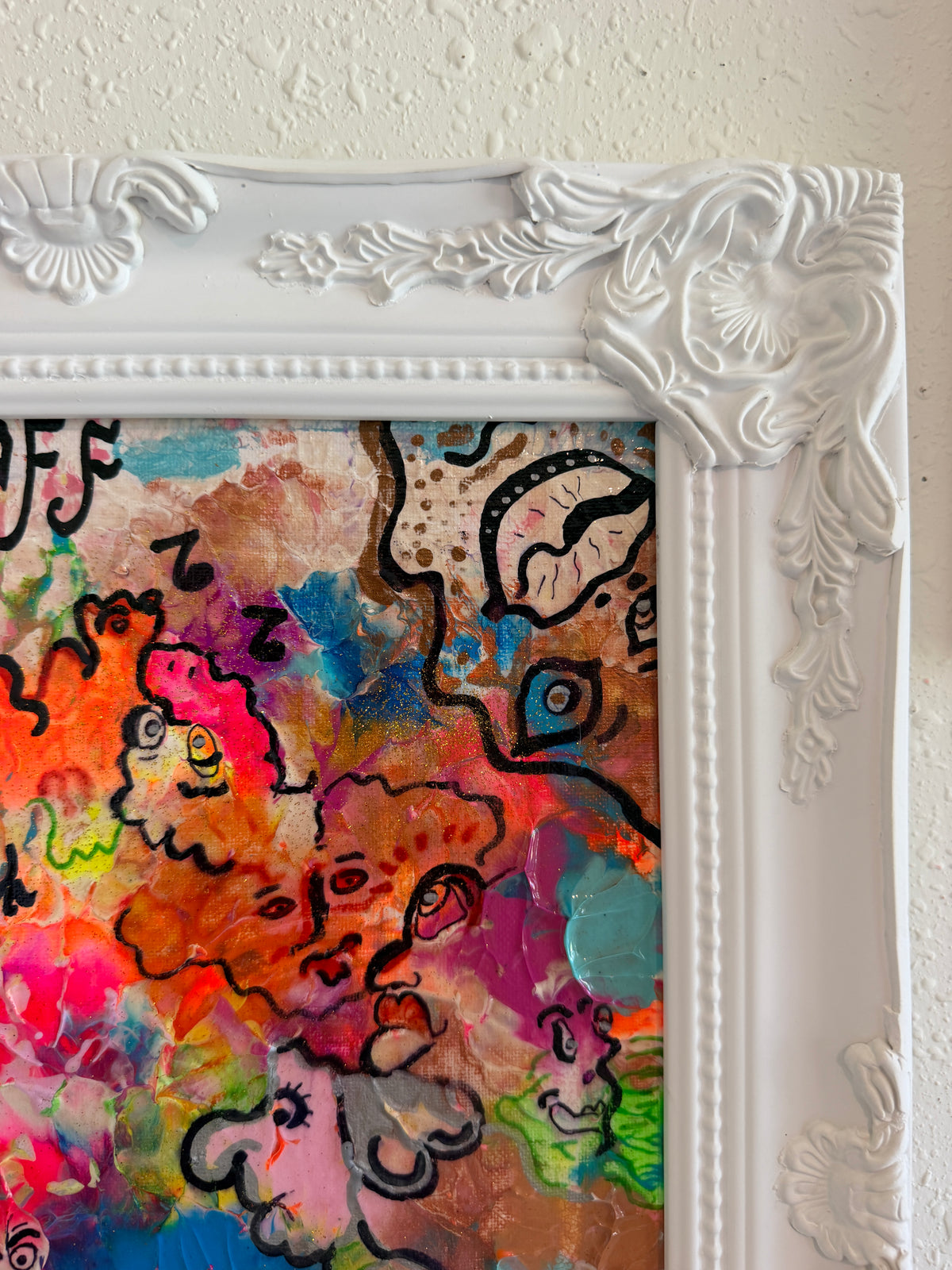 Serg Graff "Phantom Theatre" Original Acrylic Painting Whimsical Abstract Framed