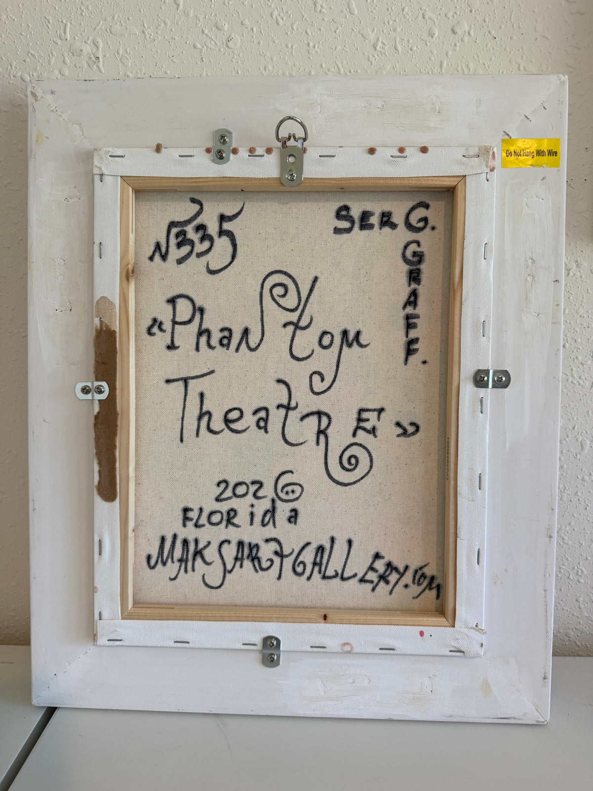 Serg Graff "Phantom Theatre" Original Acrylic Painting Whimsical Abstract Framed