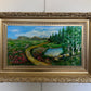 Landscape by Max Shekhter (b. 1938) – Original Oil Painting on board, Framed