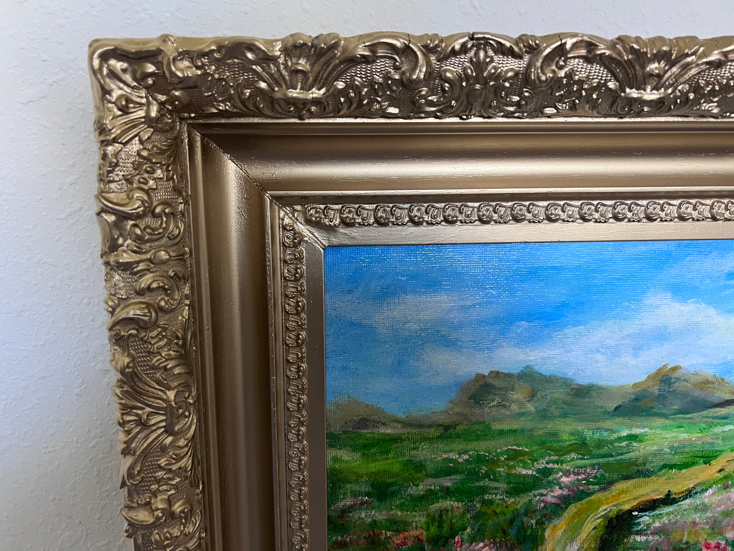 Landscape by Max Shekhter (b. 1938) – Original Oil Painting on board, Framed