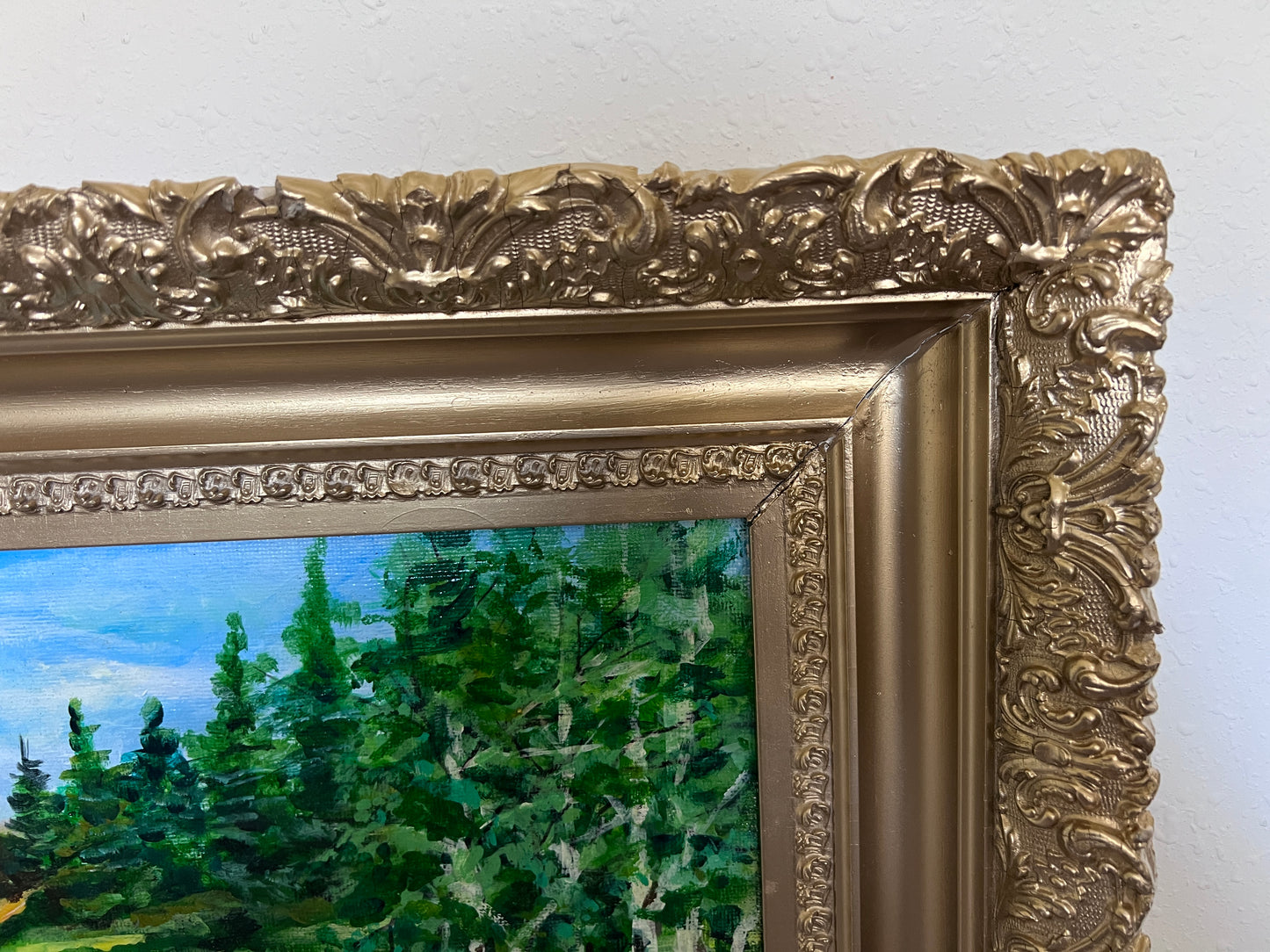 Landscape by Max Shekhter (b. 1938) – Original Oil Painting on board, Framed