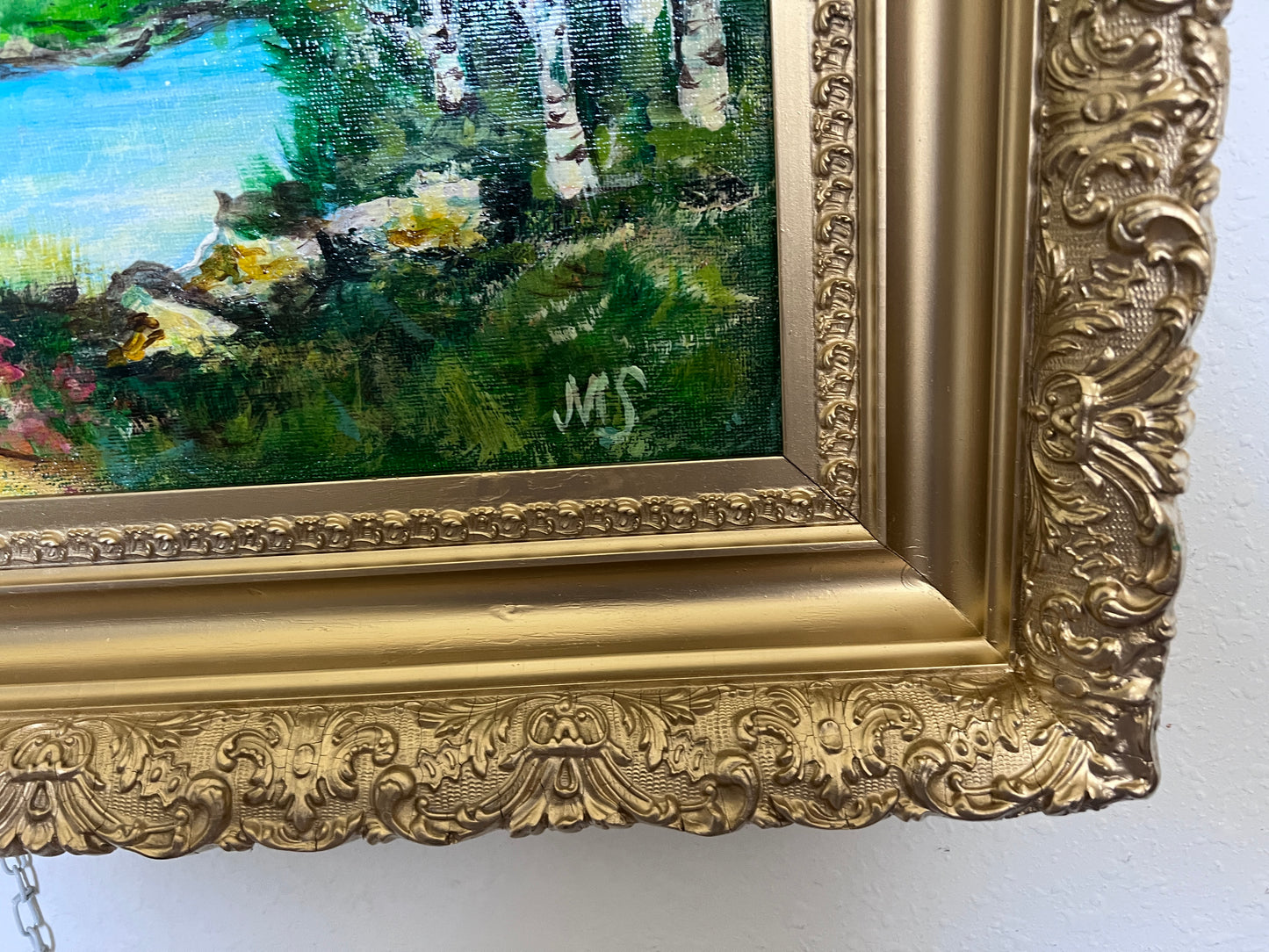 Landscape by Max Shekhter (b. 1938) – Original Oil Painting on board, Framed