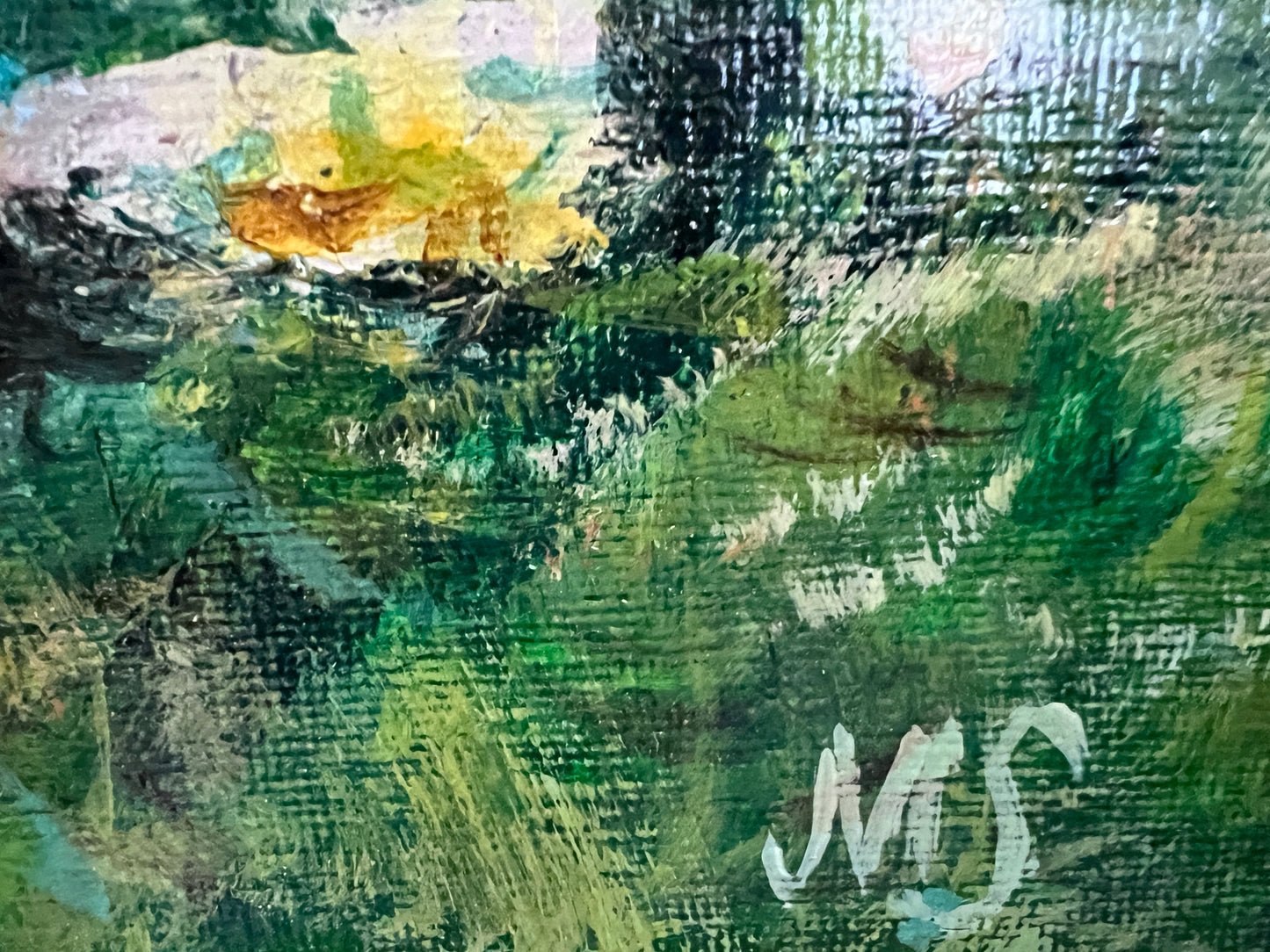 Landscape by Max Shekhter (b. 1938) – Original Oil Painting on board, Framed