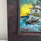 Serg Graff Original Pirate Ship Painting Black Wake Acrylic Nautical Art