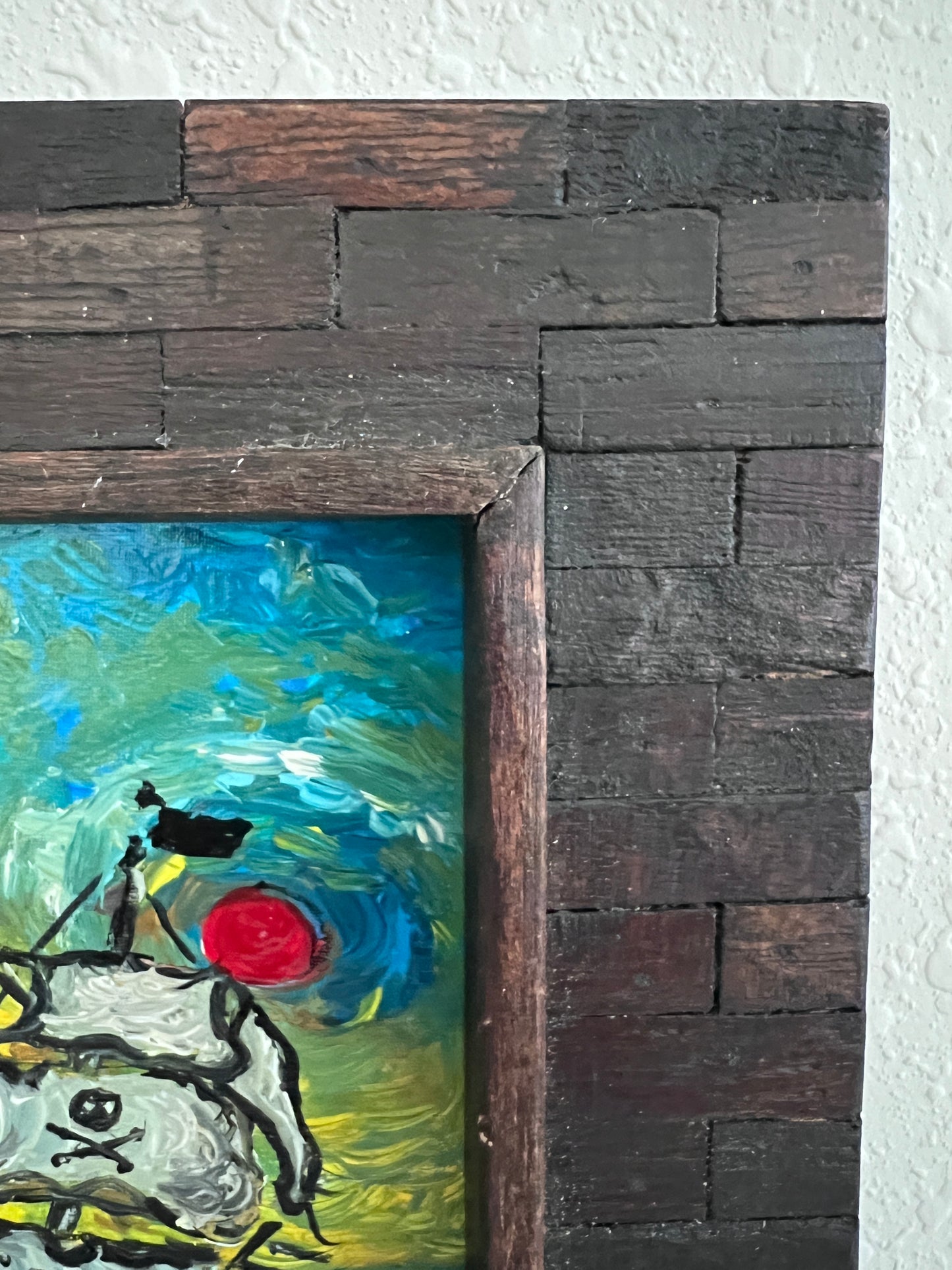 Serg Graff Original Pirate Ship Painting Black Wake Acrylic Nautical Art