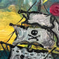 Serg Graff Original Pirate Ship Painting Black Wake Acrylic Nautical Art