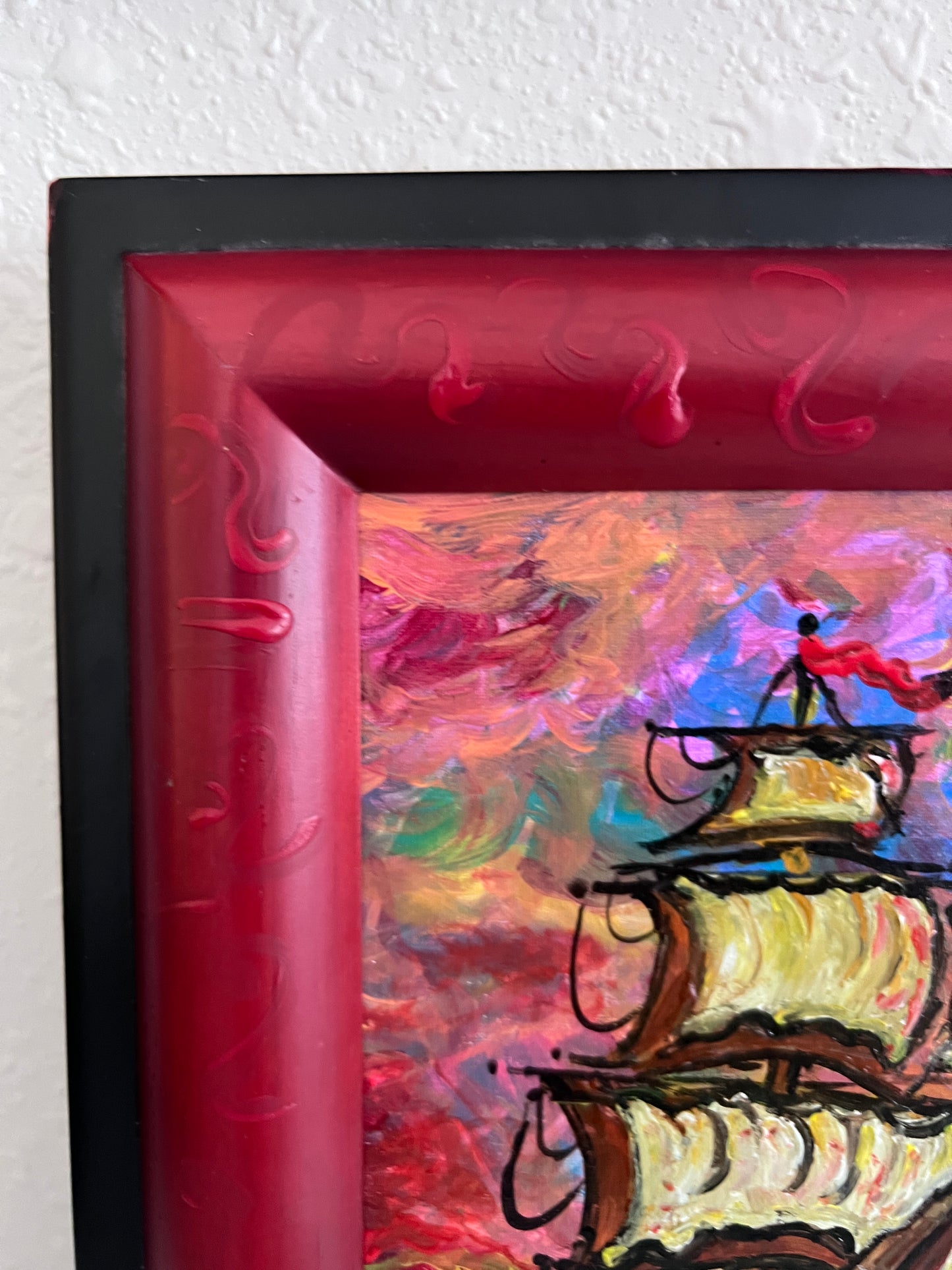 Serg Graff Original Pirate Ship Painting "Brimkeil" Acrylic Nautical Art