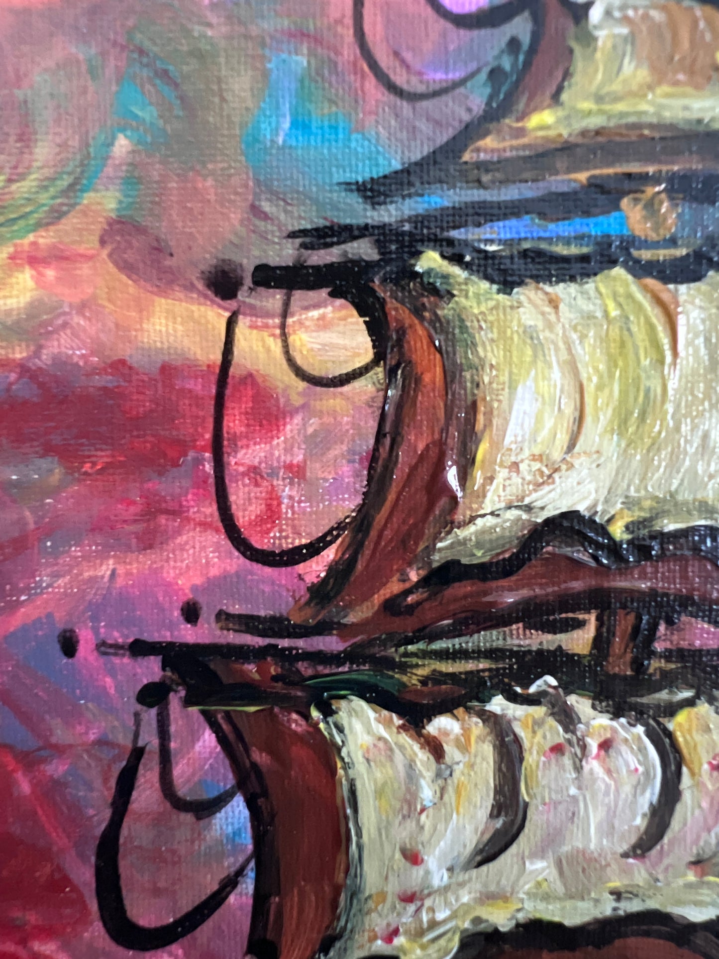 Serg Graff Original Pirate Ship Painting "Brimkeil" Acrylic Nautical Art