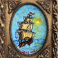Serg Graff Original “Mirage” Ship Painting | Gold Ornate Frame | Nautical