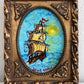 Serg Graff Original “Mirage” Ship Painting | Gold Ornate Frame | Nautical