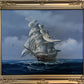 Ronald Original Oil Painting Tall Ship at Sea Maritime Nautical Ocean Seascape