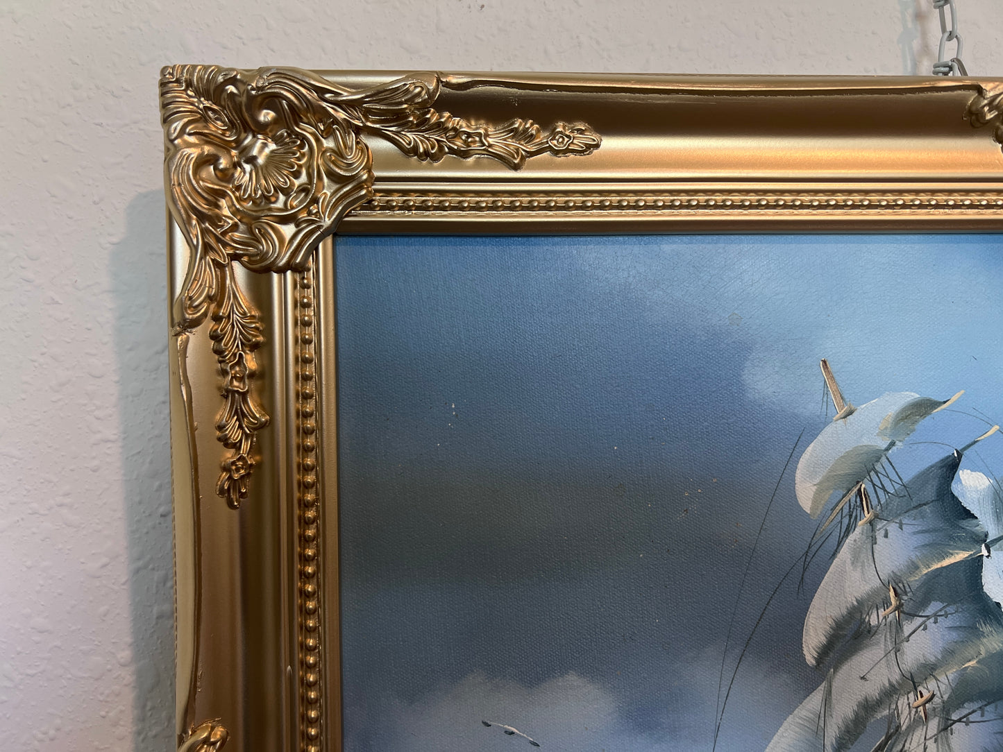 Ronald Original Oil Painting Tall Ship at Sea Maritime Nautical Ocean Seascape