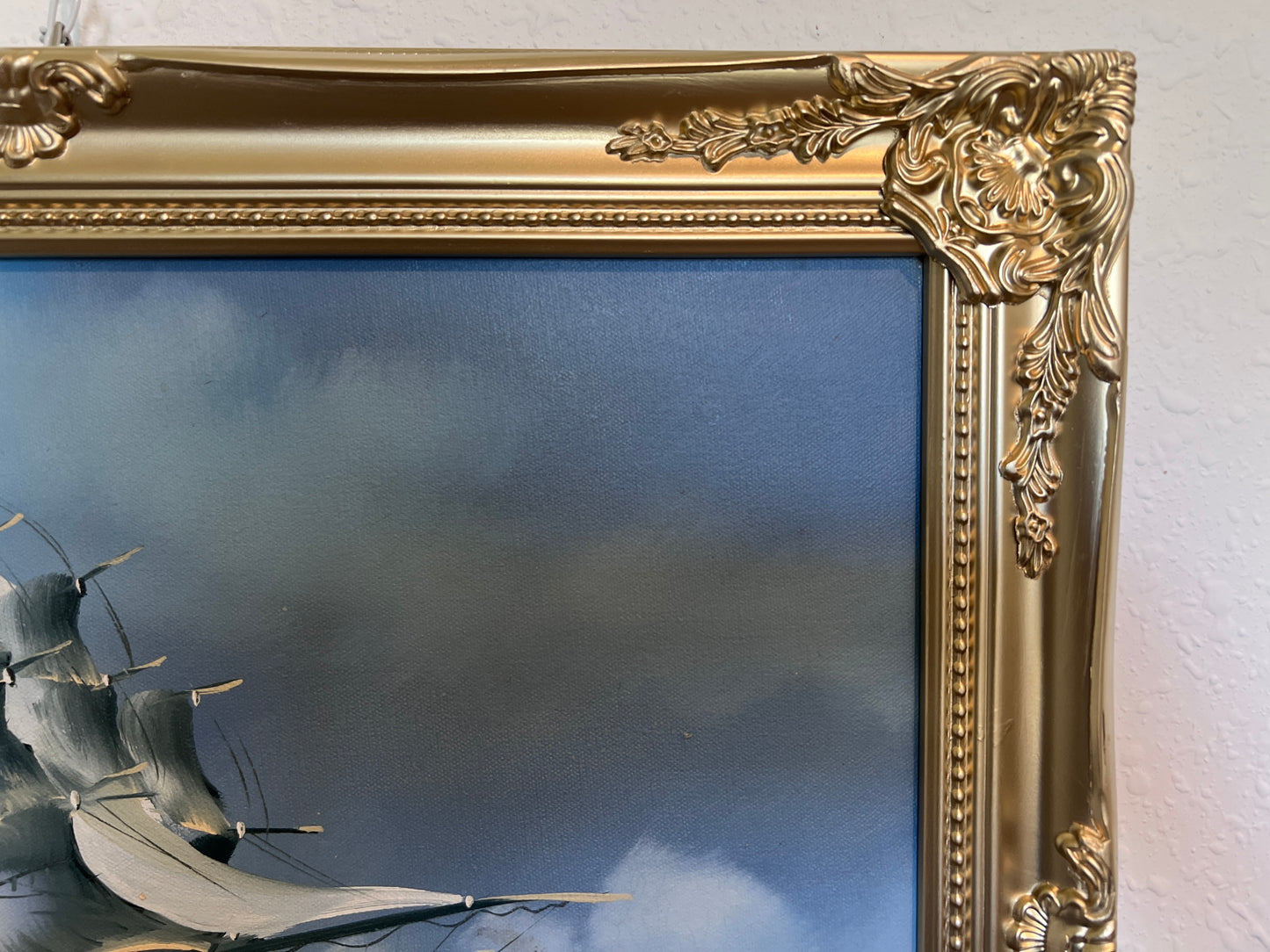 Ronald Original Oil Painting Tall Ship at Sea Maritime Nautical Ocean Seascape