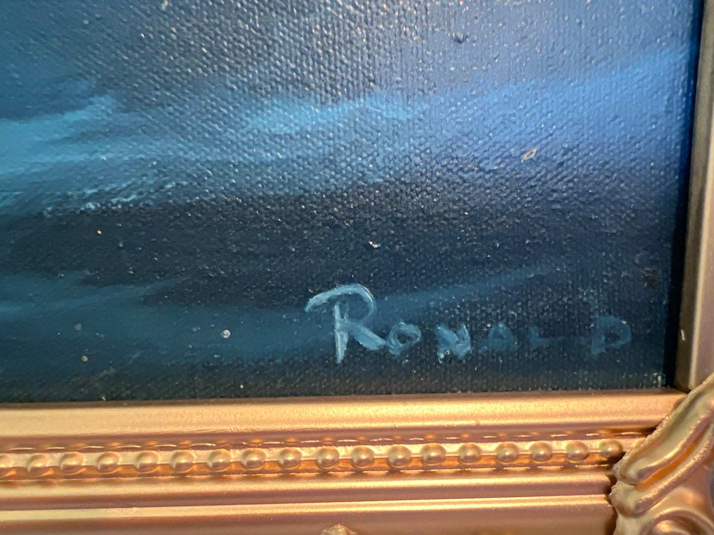 Ronald Original Oil Painting Tall Ship at Sea Maritime Nautical Ocean Seascape