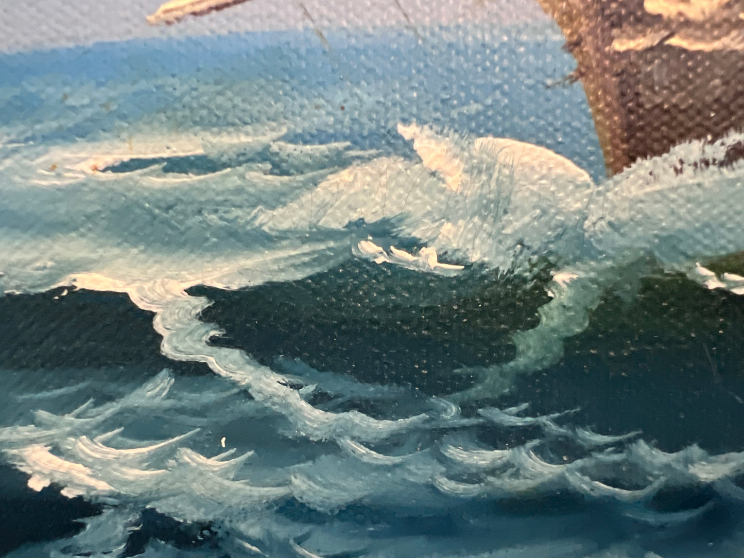 Ronald Original Oil Painting Tall Ship at Sea Maritime Nautical Ocean Seascape