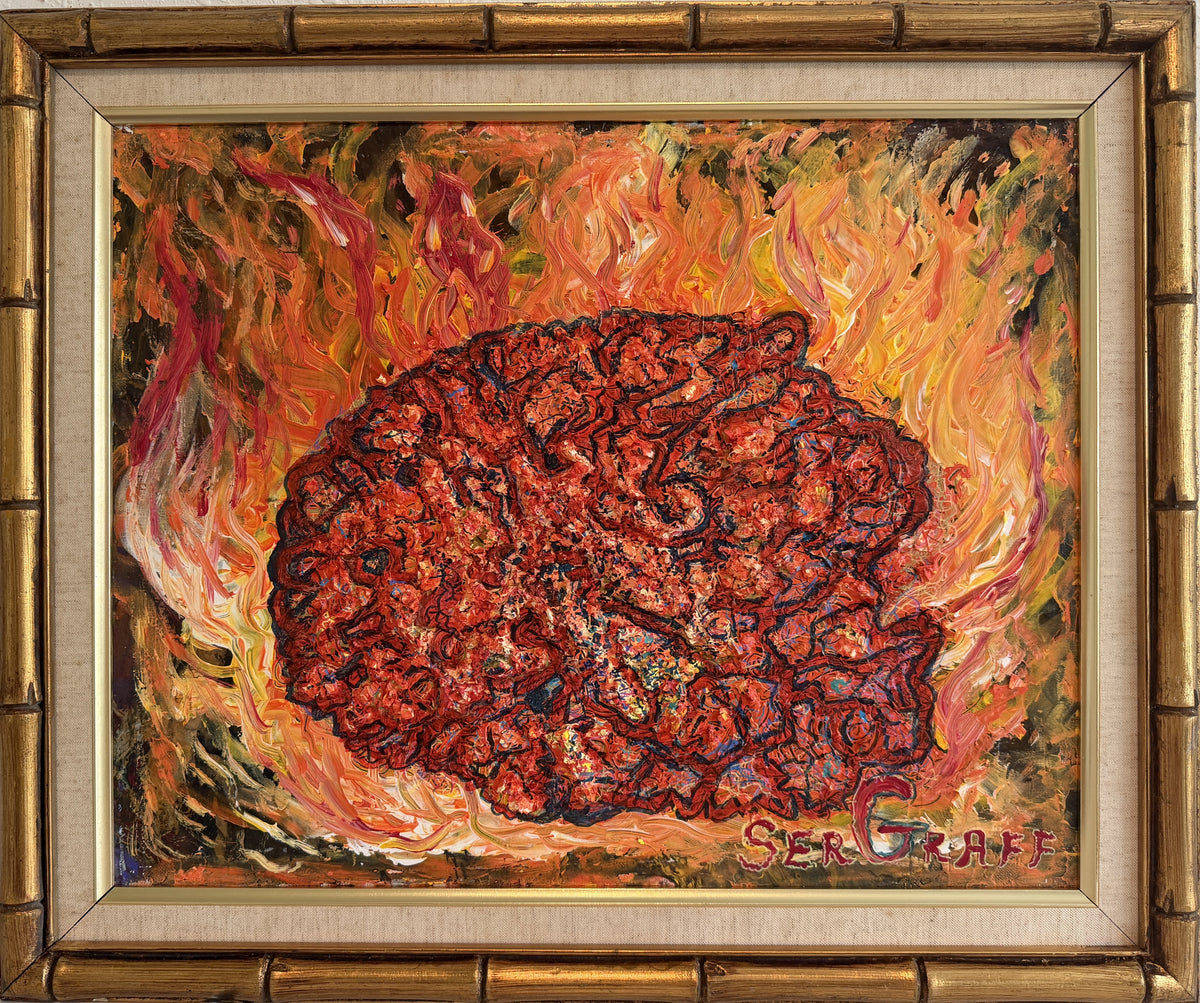 Serg Graff Endorphin Original Textured Acrylic Mixed Media Abstract Art Framed