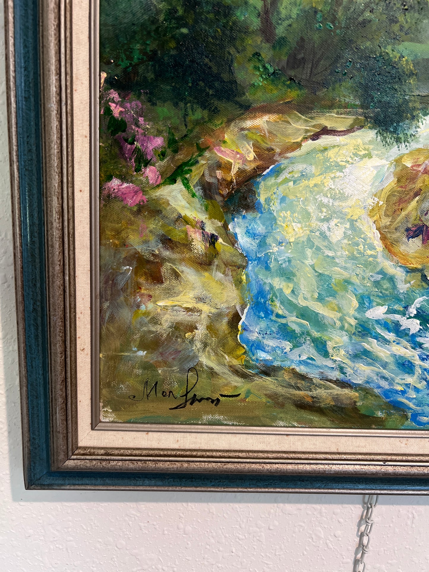 Landscape by Max Shekhter (b. 1938) – Original Oil Painting on canvas, Framed