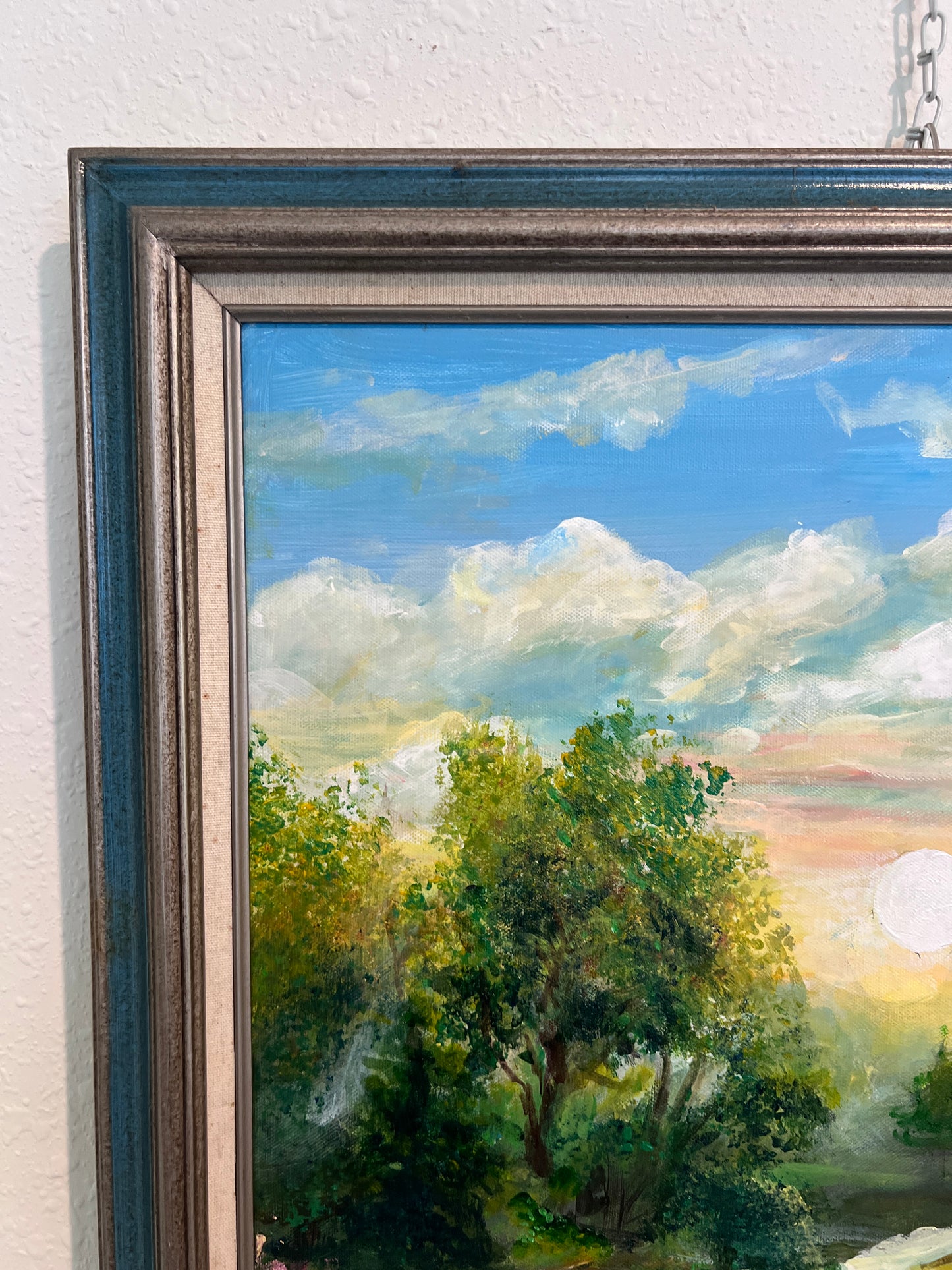Landscape by Max Shekhter (b. 1938) – Original Oil Painting on canvas, Framed