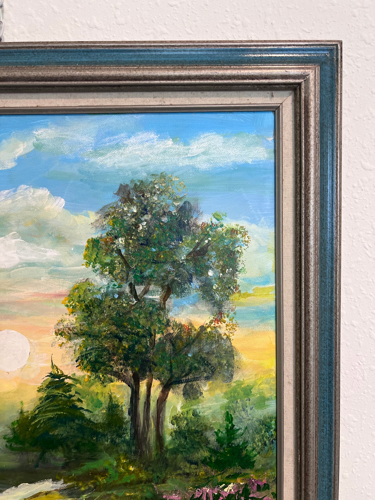 Landscape by Max Shekhter (b. 1938) – Original Oil Painting on canvas, Framed