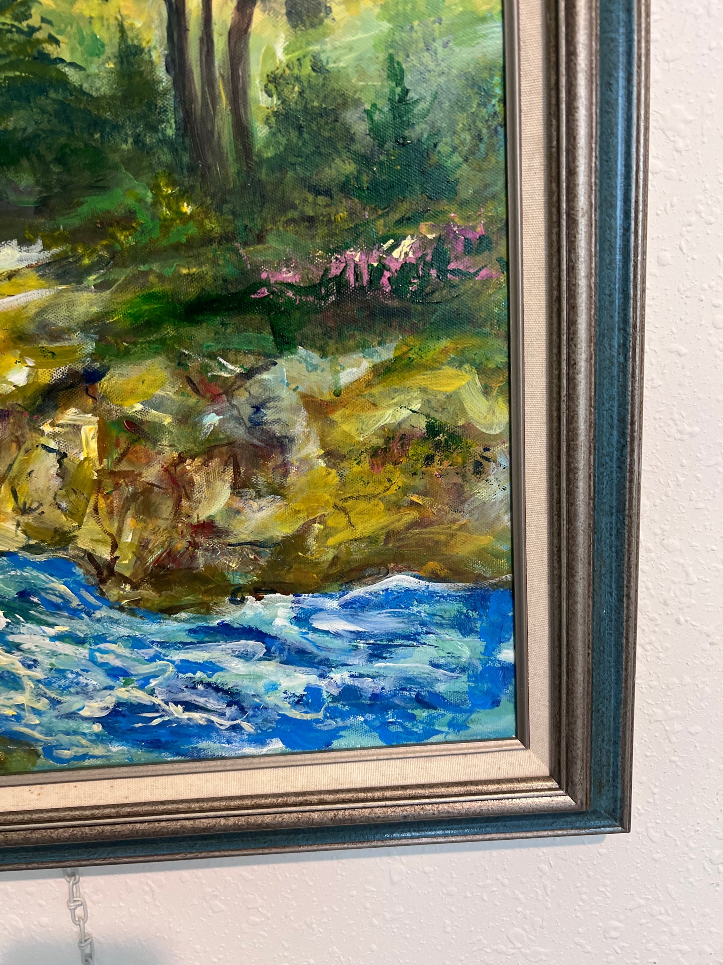 Landscape by Max Shekhter (b. 1938) – Original Oil Painting on canvas, Framed